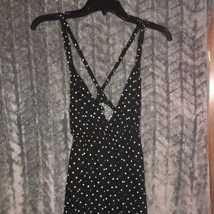 Black and white polka dot dress